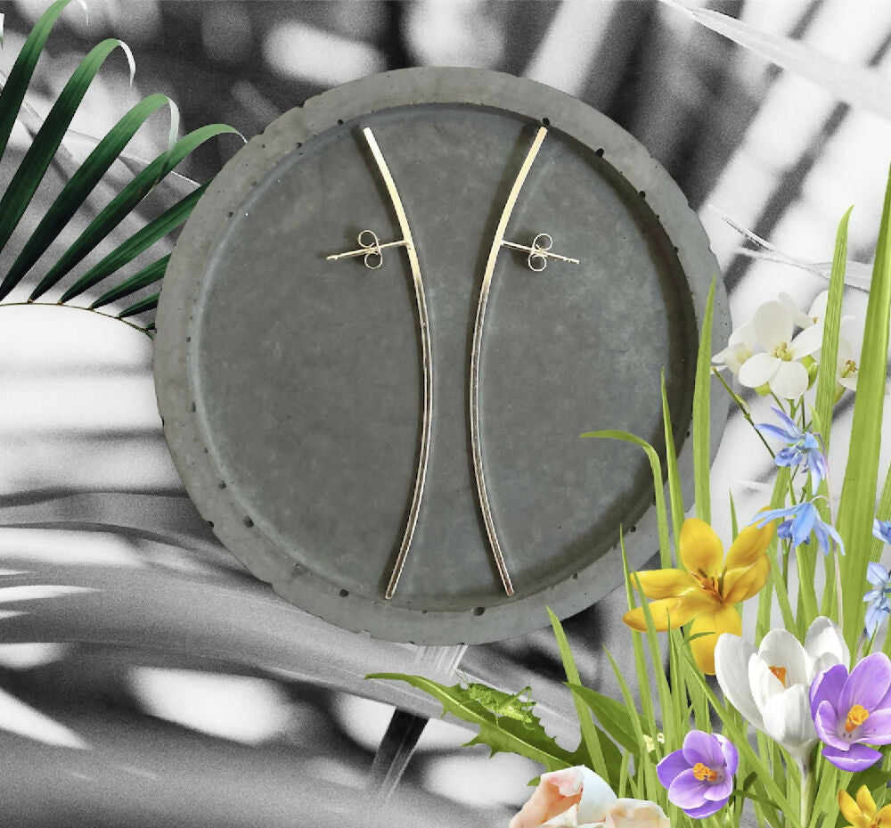 Contemporary Handmade Sterling Silver Earrings