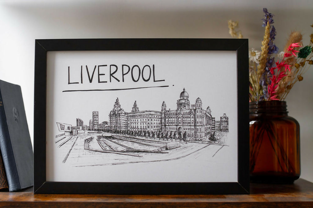 LIVERPOOL SKYLINE ART PRINT