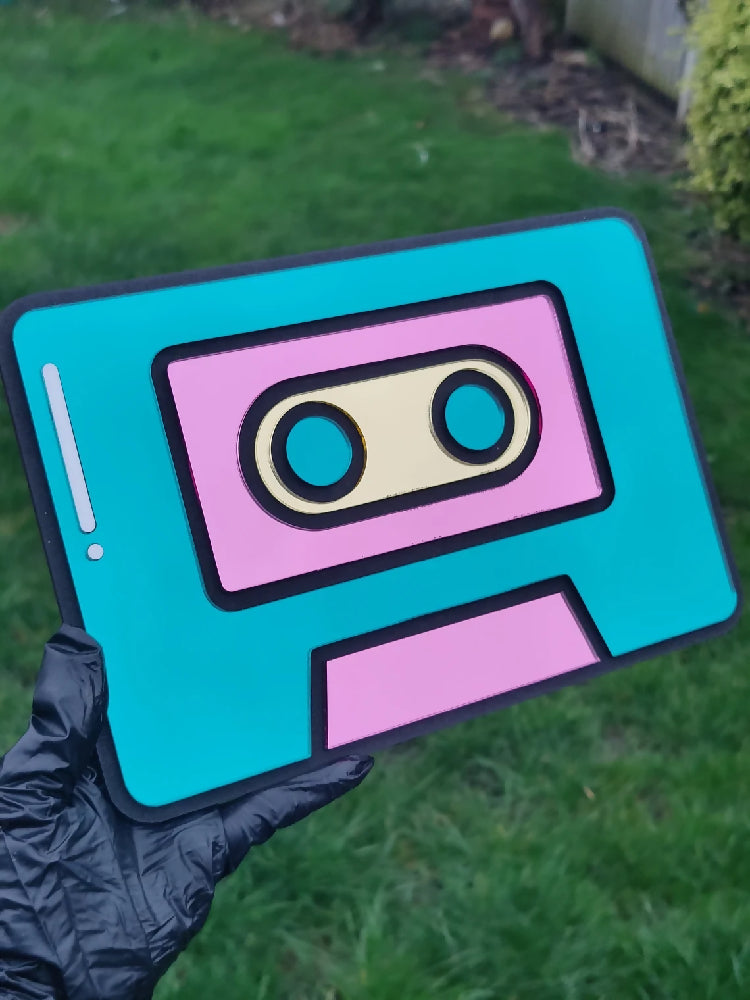 90s cassette mirror. Alternative decor. Cute. Kawaii. 90s nostalgia. Retro. Gothic decor