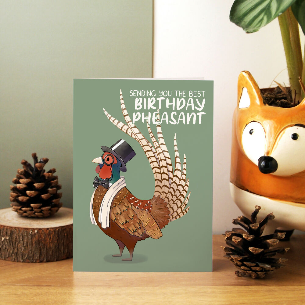 Birthday Pheasant Greeting Card