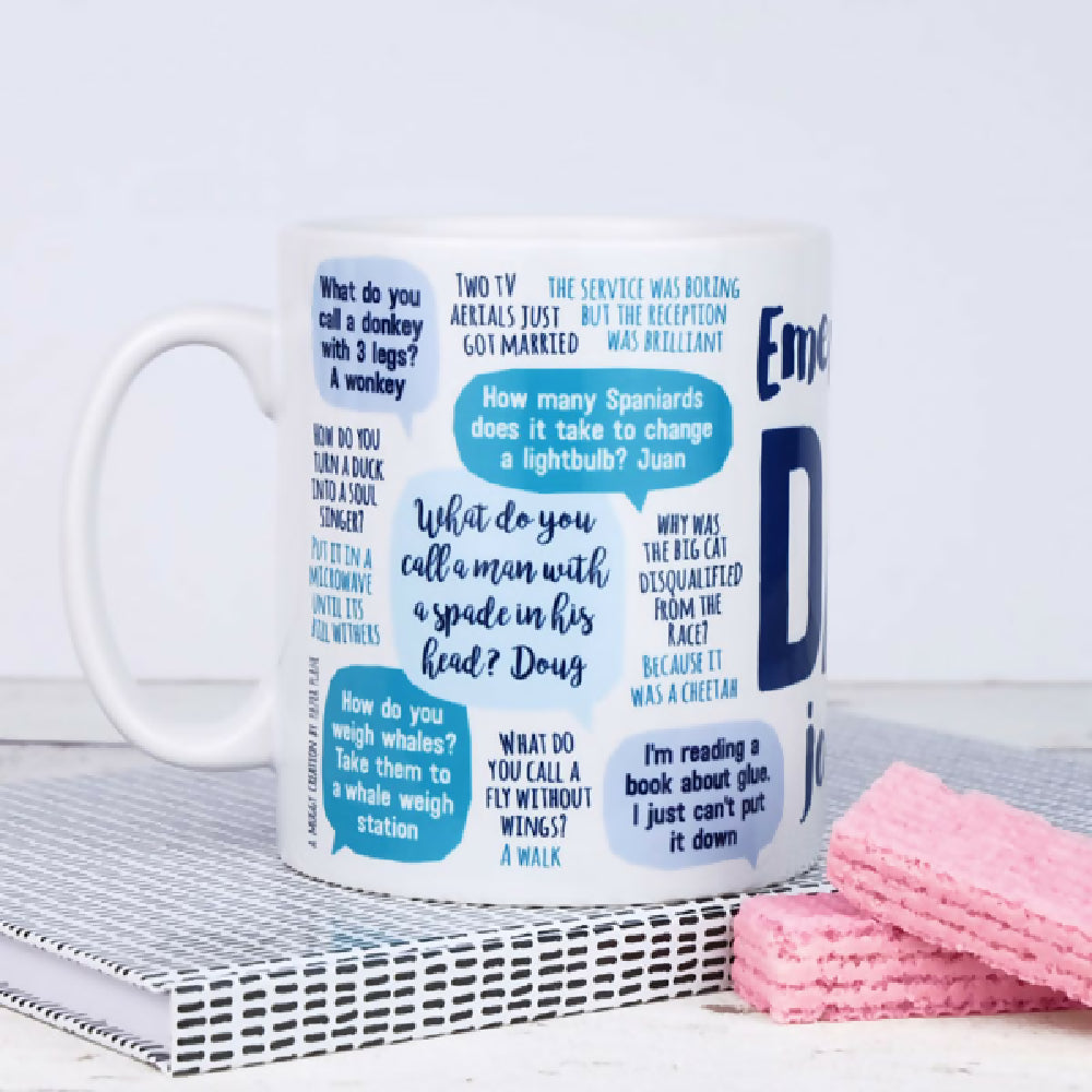 EMERGENCY DAD JOKES MUG
