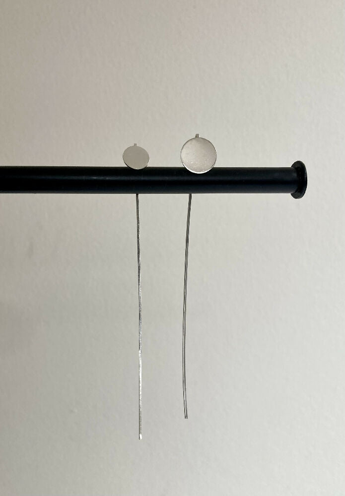 Long Handmade Sterling Silver Earrings