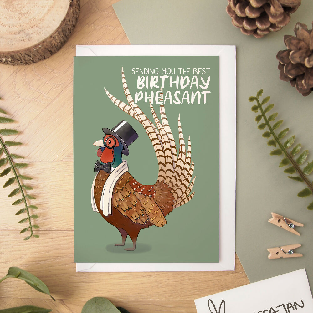 Birthday Pheasant Greeting Card