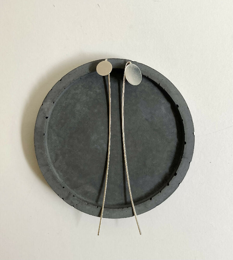 Long Handmade Sterling Silver Earrings