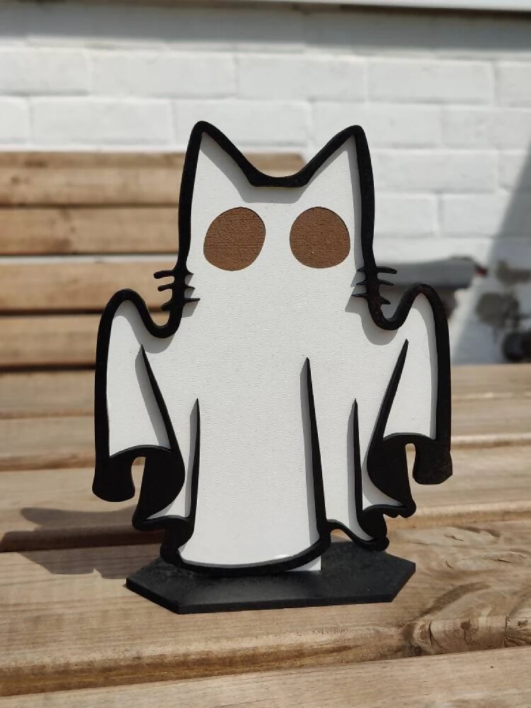 Ghost display art. Alternative goth death moth decor. Halloween. Funny ghost rude ghost