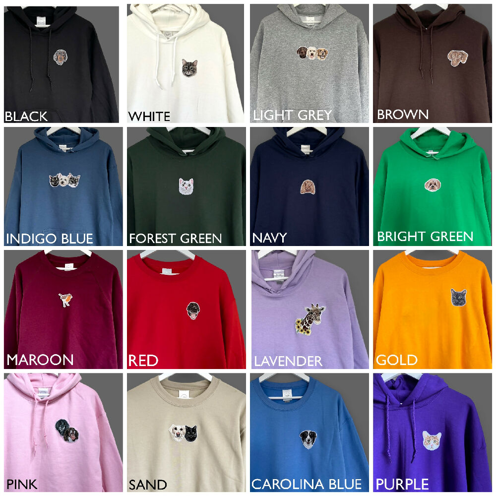 Custom Freehand Embroidered Pet Hoodie