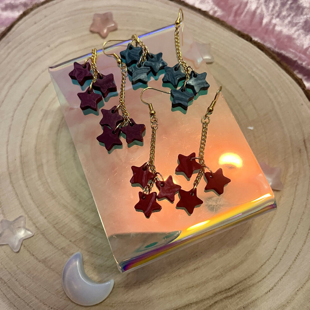Star Cluster Dangle Earrings