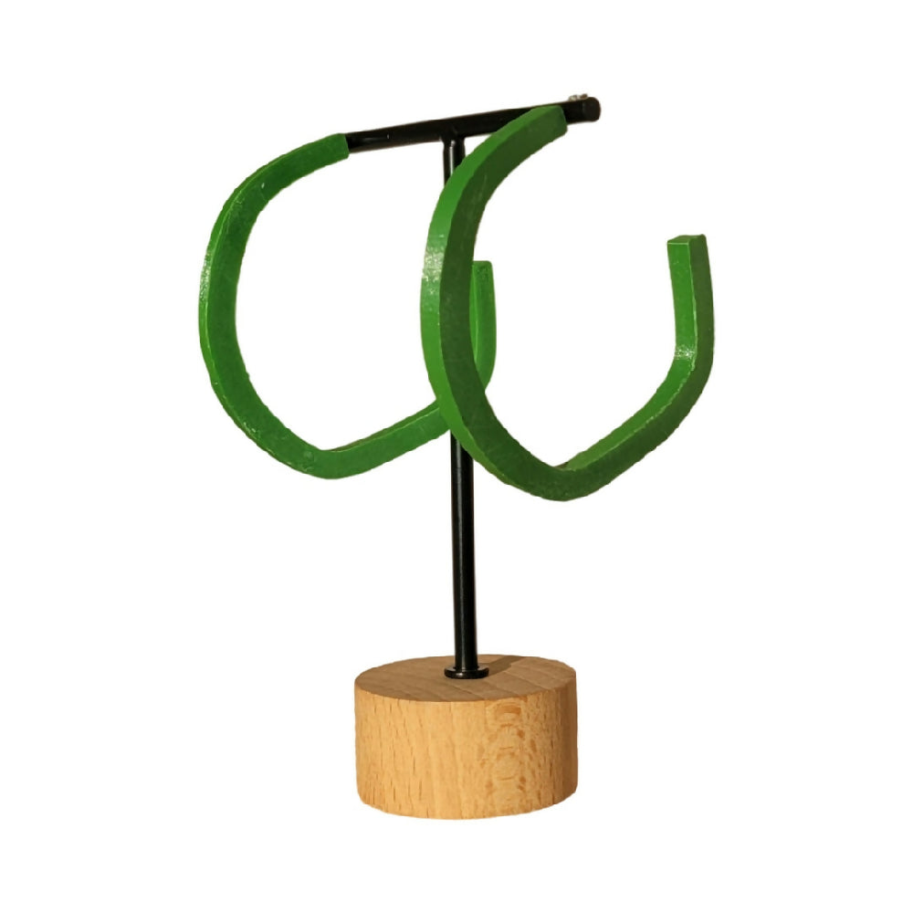 3D Printed Irregular Hoops In Pine Green