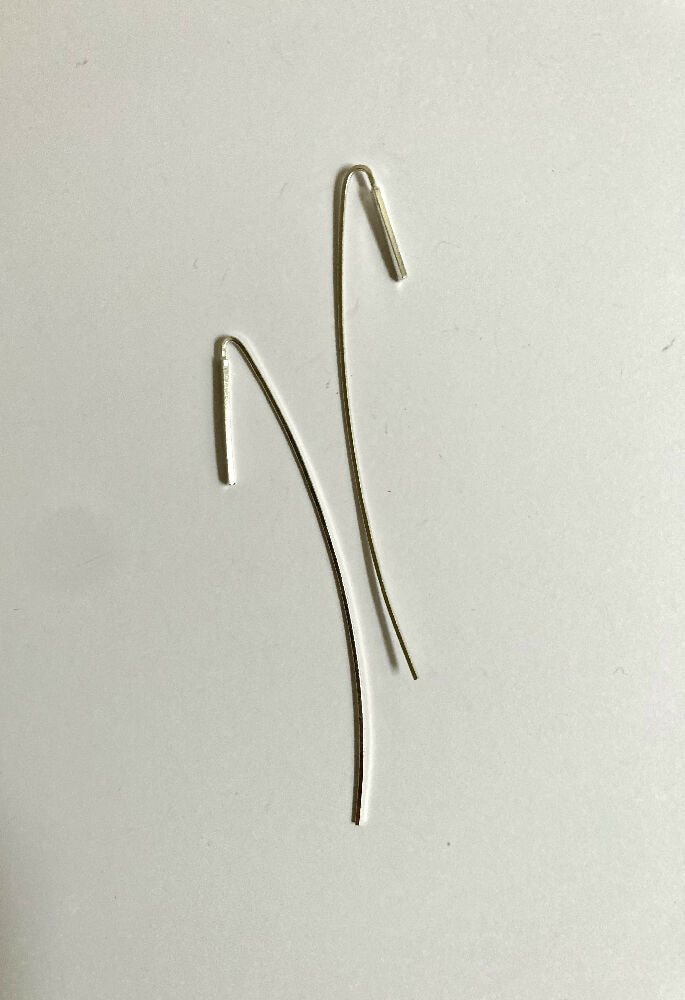 Long Handmade Sterling Silver Earrings