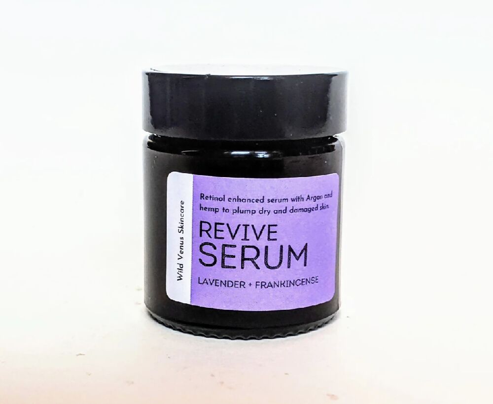 Revive Moisturiser / Hyaluronic Acid & Retinol / frankincense & Geranium / Rosehip & Hemp
