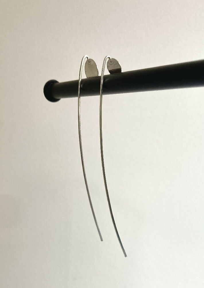 Long Handmade Sterling Silver Earrings