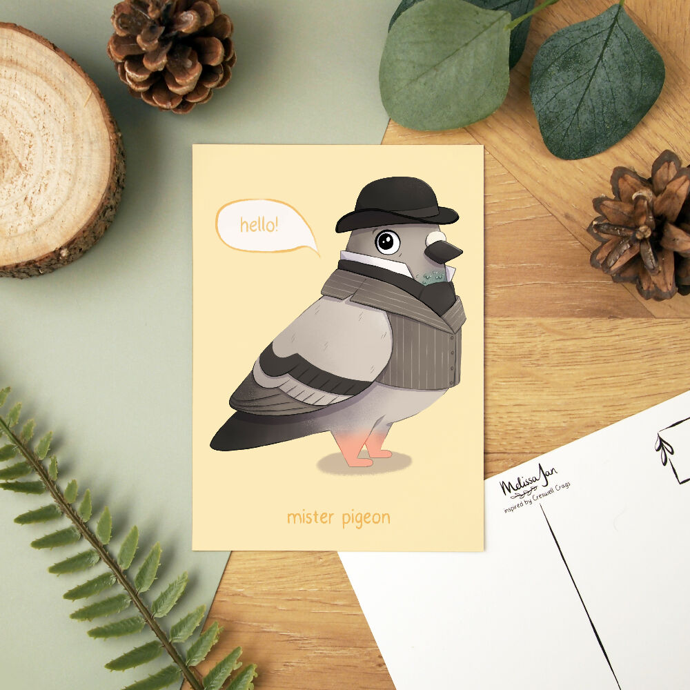 Mister Pigeon A6 Postcard Print