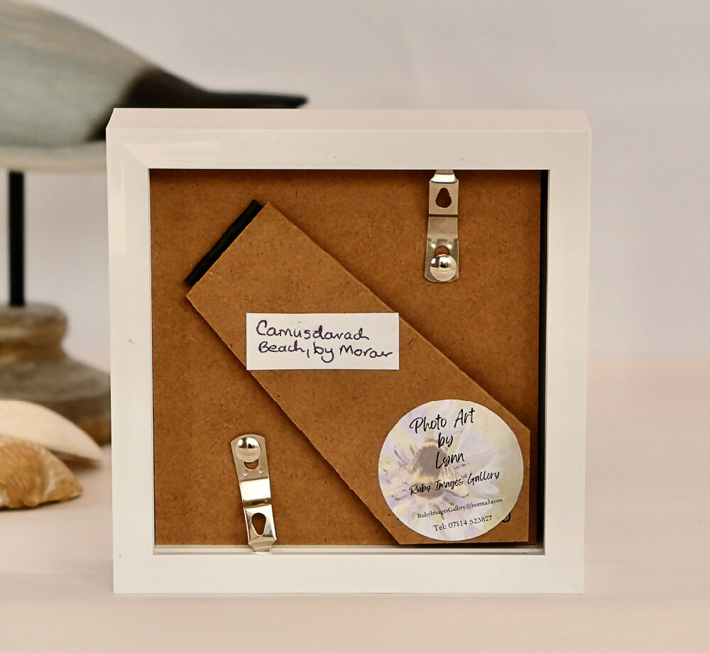 BEACH PRINT IN MINI BOX FRAME - "CAMUSDARACH BEACH"