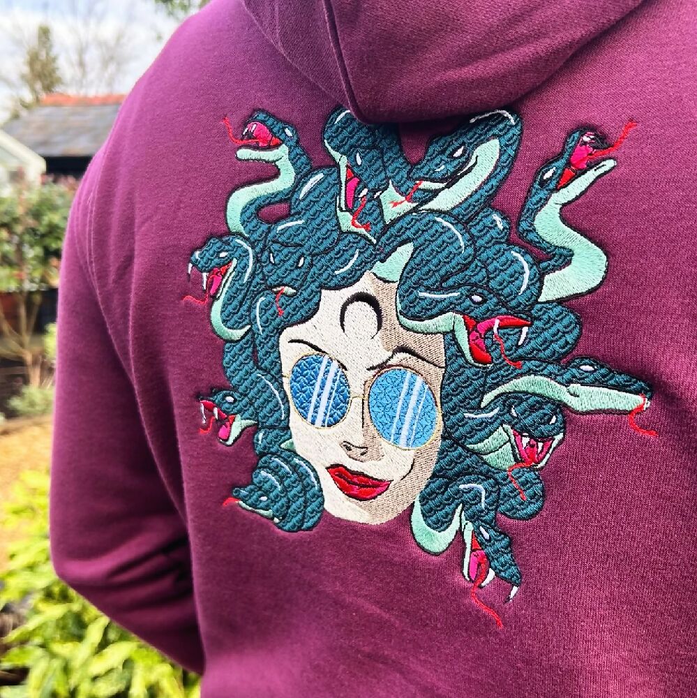 Medusa Embroidery Hoodie
