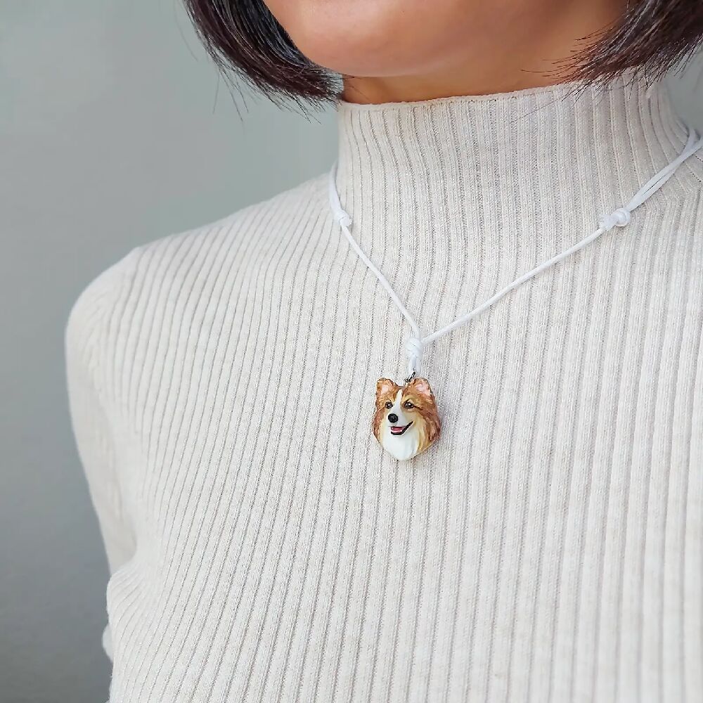Shetland Sheepdog Pendant necklace | Sable