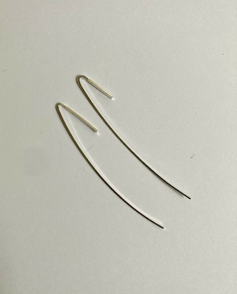Long Handmade Sterling Silver Earrings