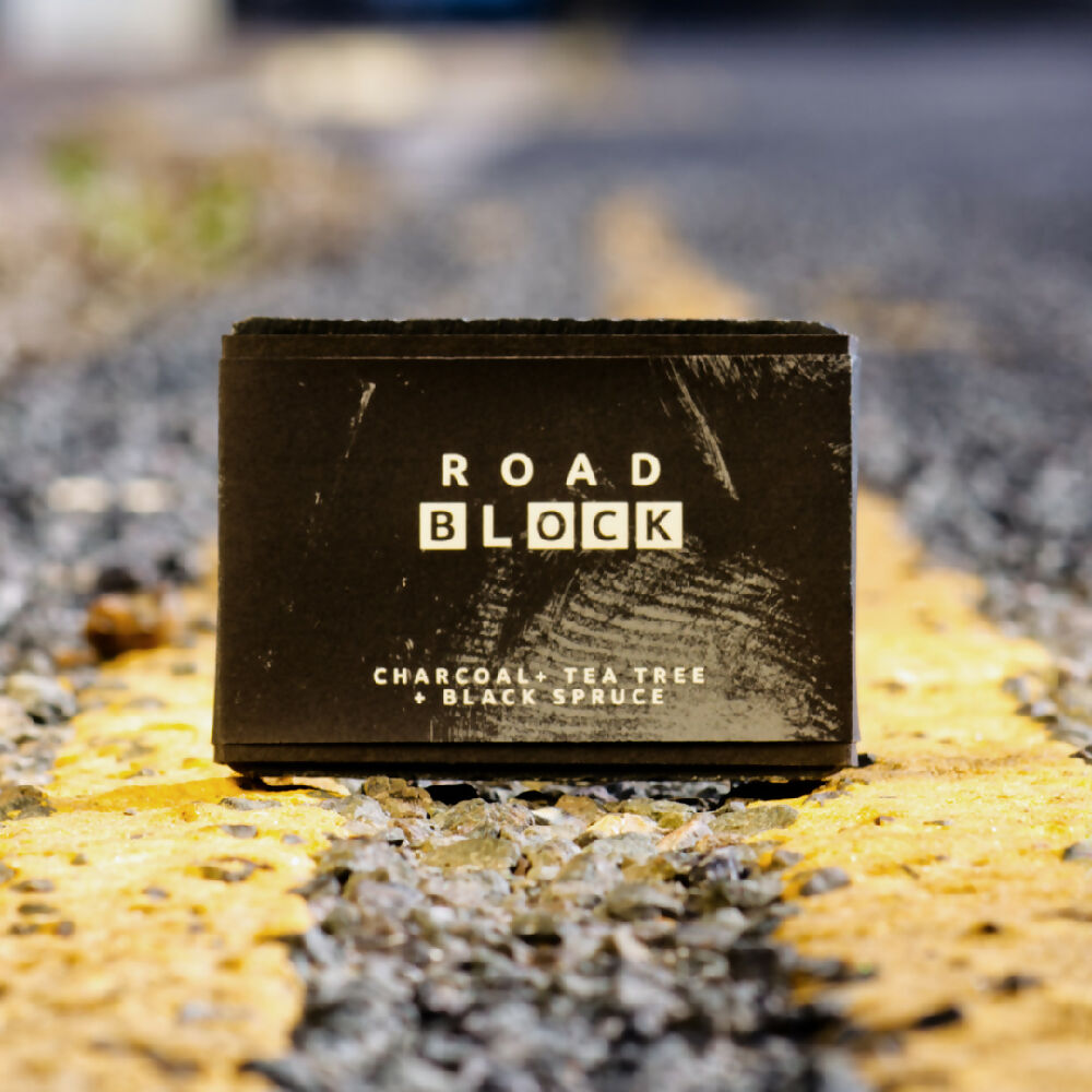 ROAD BLOCK Charcoal + Tea Tree + Black Spruce Soap