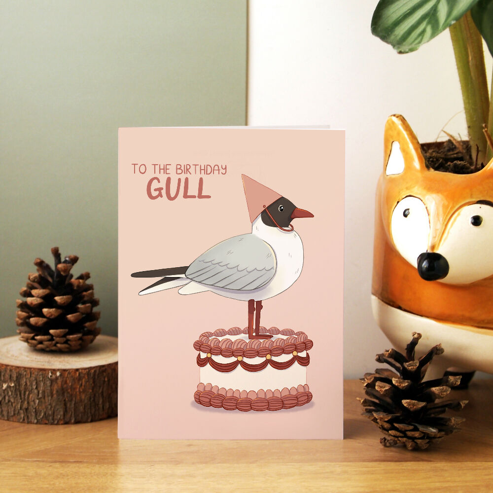 Card A6 Birthday Gull 2