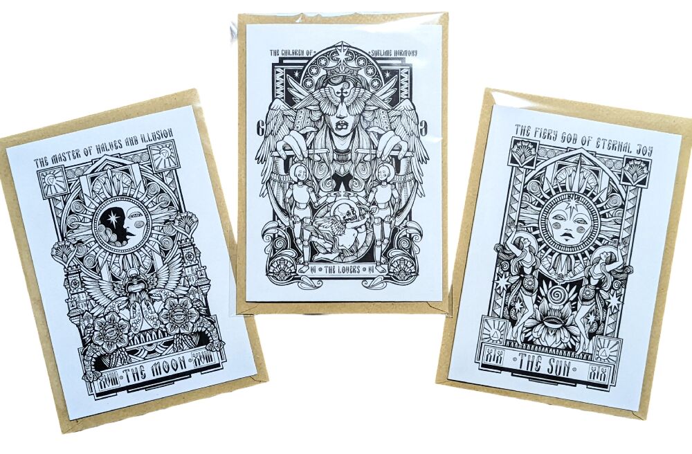 TAROT GREETINGS CARD - BLANK A6