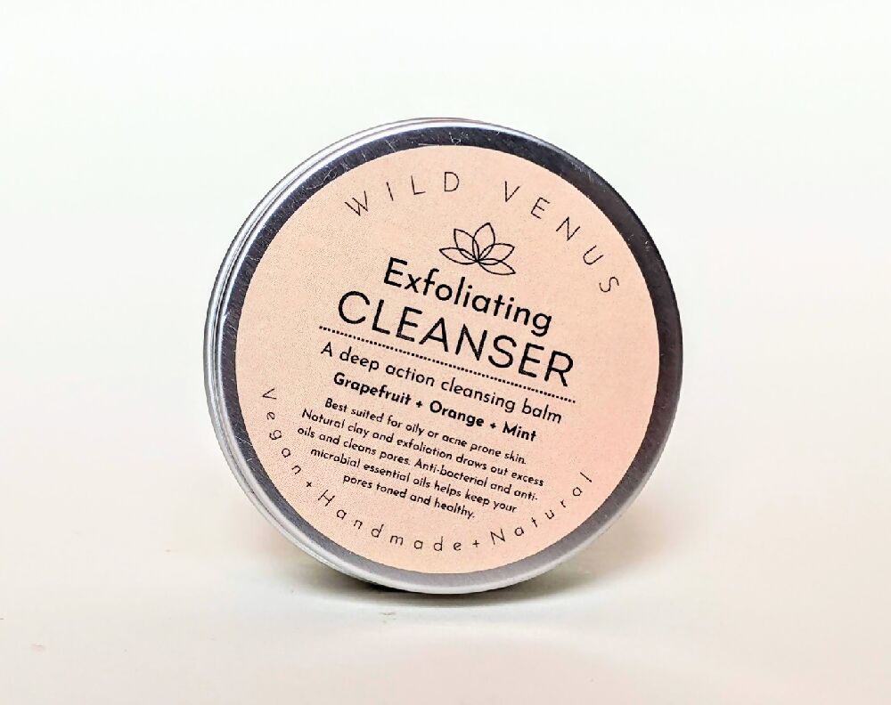 Exfoliating Cleansing Balm / Kaolin Clay, Pink Grapefruit & Crushed Apricot Kernel