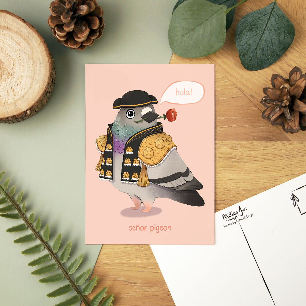 Señor Pigeon A6 Postcard Print