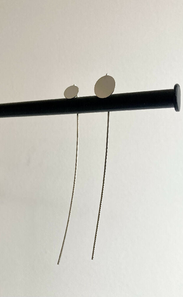 Long Handmade Sterling Silver Earrings
