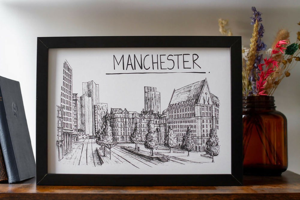 MANCHESTER SKYLINE ART PRINT