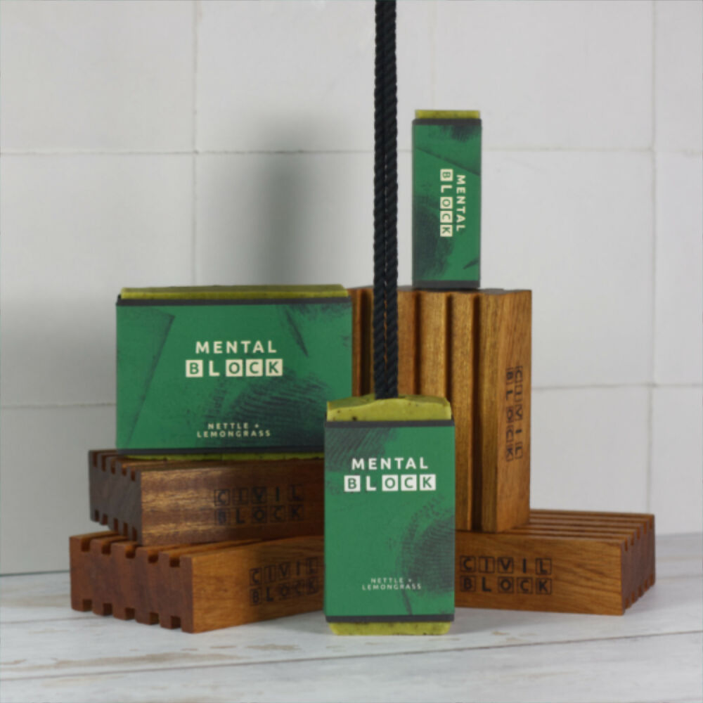 MENTAL BLOCK + ROPE Nettle + Lemongrass Vitamin Soap on a Rope