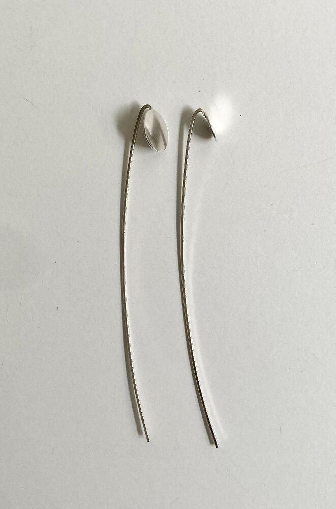 Long Handmade Sterling Silver Earrings