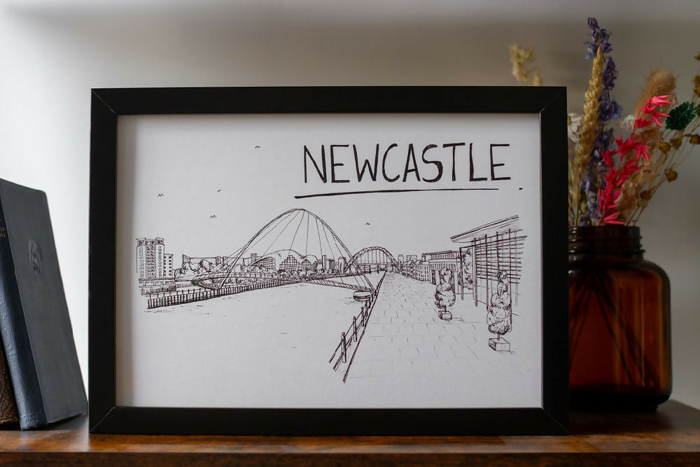NEWCASTLE SKYLINE ART PRINT