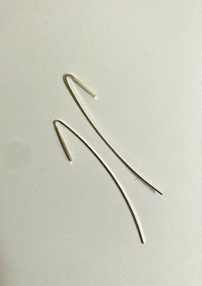 Long Handmade Sterling Silver Earrings