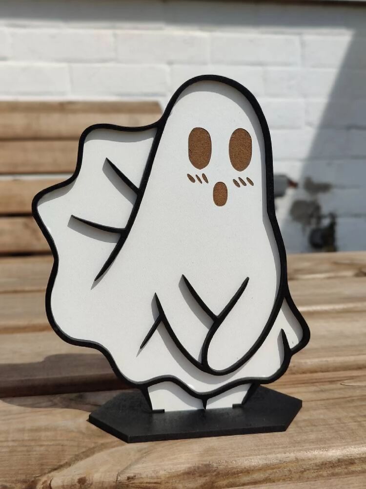 Ghost display art. Alternative goth death moth decor. Halloween. Funny ghost rude ghost