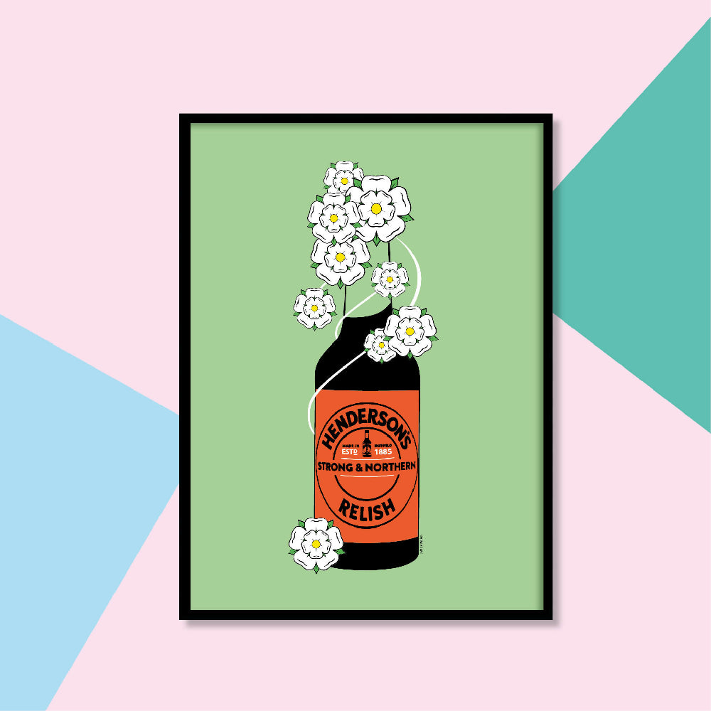 Yorkshire Henderson's Roses A4 Print