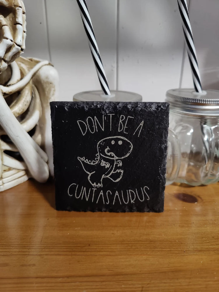 Slate coaster. Funny Rude gift. Engraved personalised present. House decor