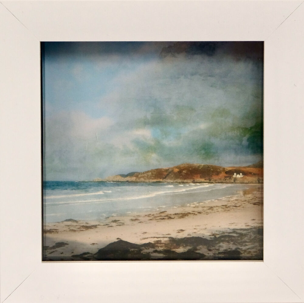BEACH PRINT IN MINI BOX FRAME - "CAMUSDARACH BEACH"
