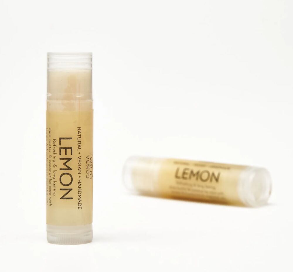 Lemon Natural Vegan Lip Balm made by Wild Venus