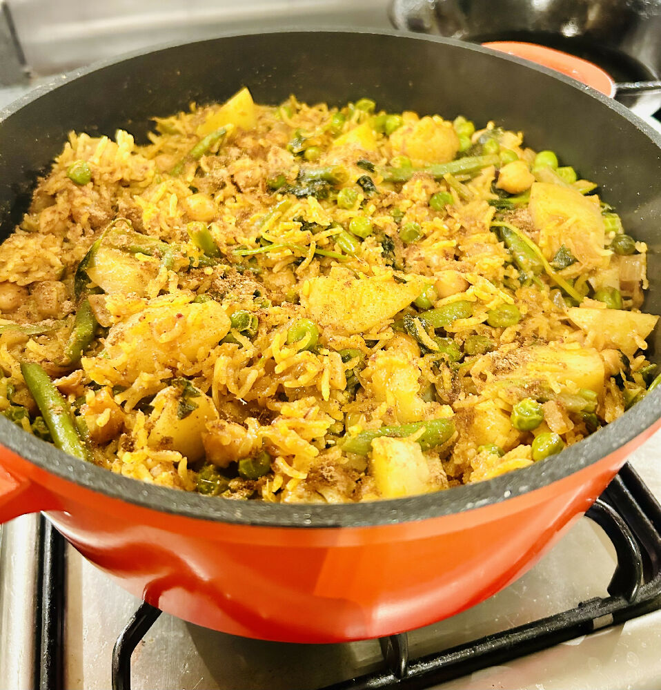 Vegetable/Chicken Pilav & Kerala Kuruma