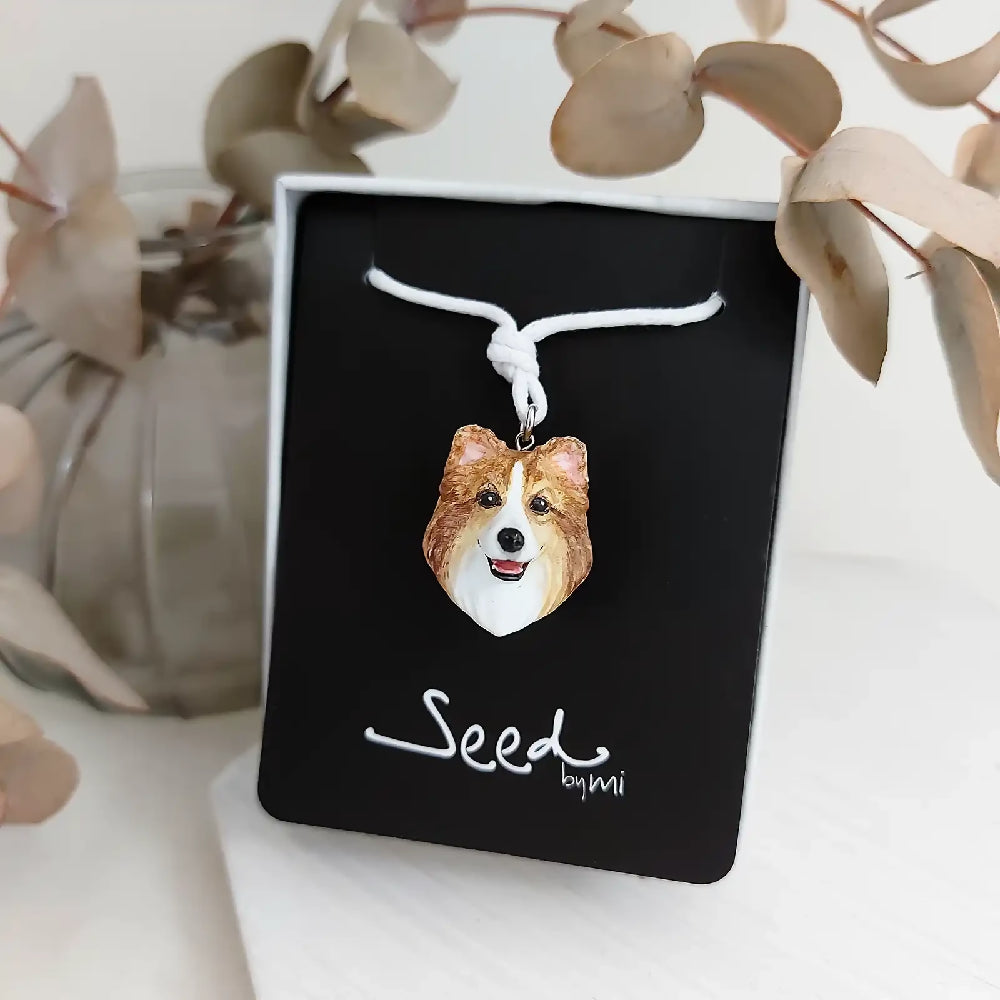 Shetland Sheepdog Pendant necklace | Sable