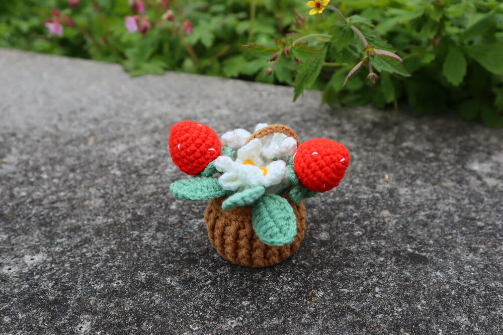 Handmade crochet mushroom Ornament/ crochet strawberry Ornament