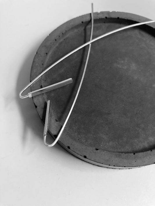 Long Handmade Sterling Silver Earrings