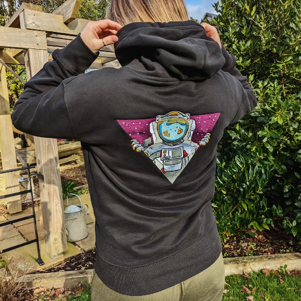 Spaceman Embroidered Hoodie