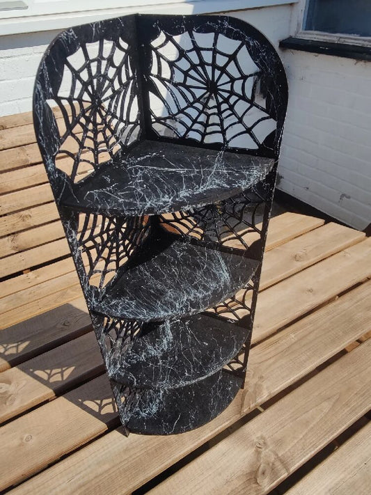 Cobweb gothic display shelves. READ DESCRIPTION Alternative goth death decor. Halloween. Handmade. York ghosts