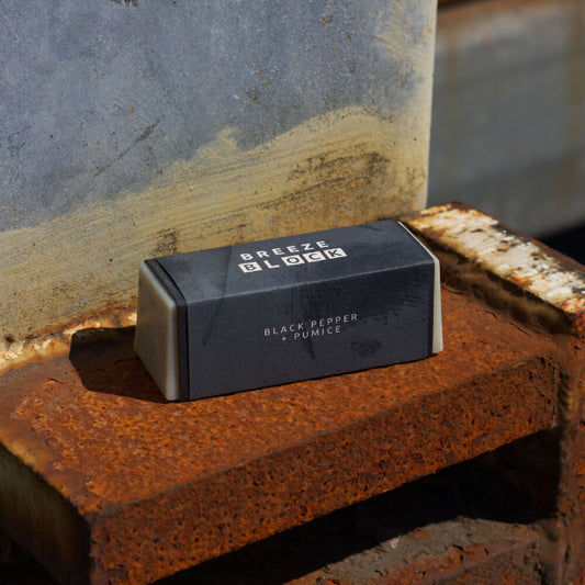 mini-BREEZE BLOCK Black Pepper + Pumice Exfoliating Soap