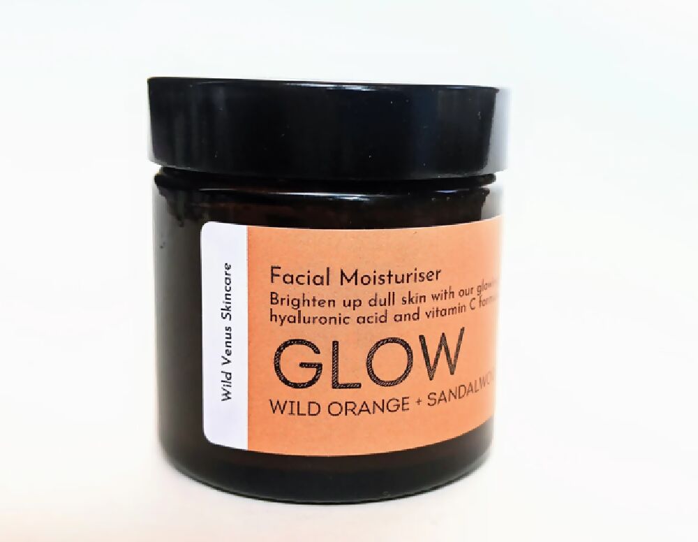 Glow Moisturiser / Hyaluronic Acid & Vitamin C / Orange & Sandalwood