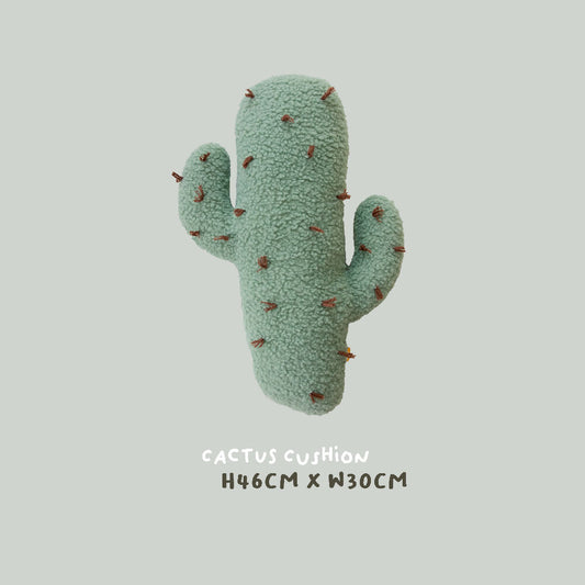 Cactus Flower Room Decor Boucle Cushion