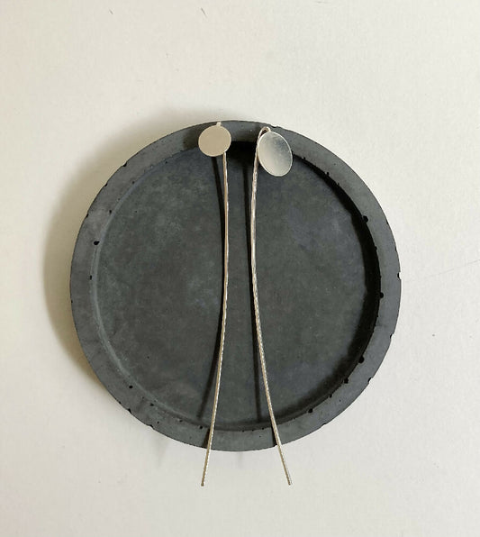 Long Handmade Sterling Silver Earrings