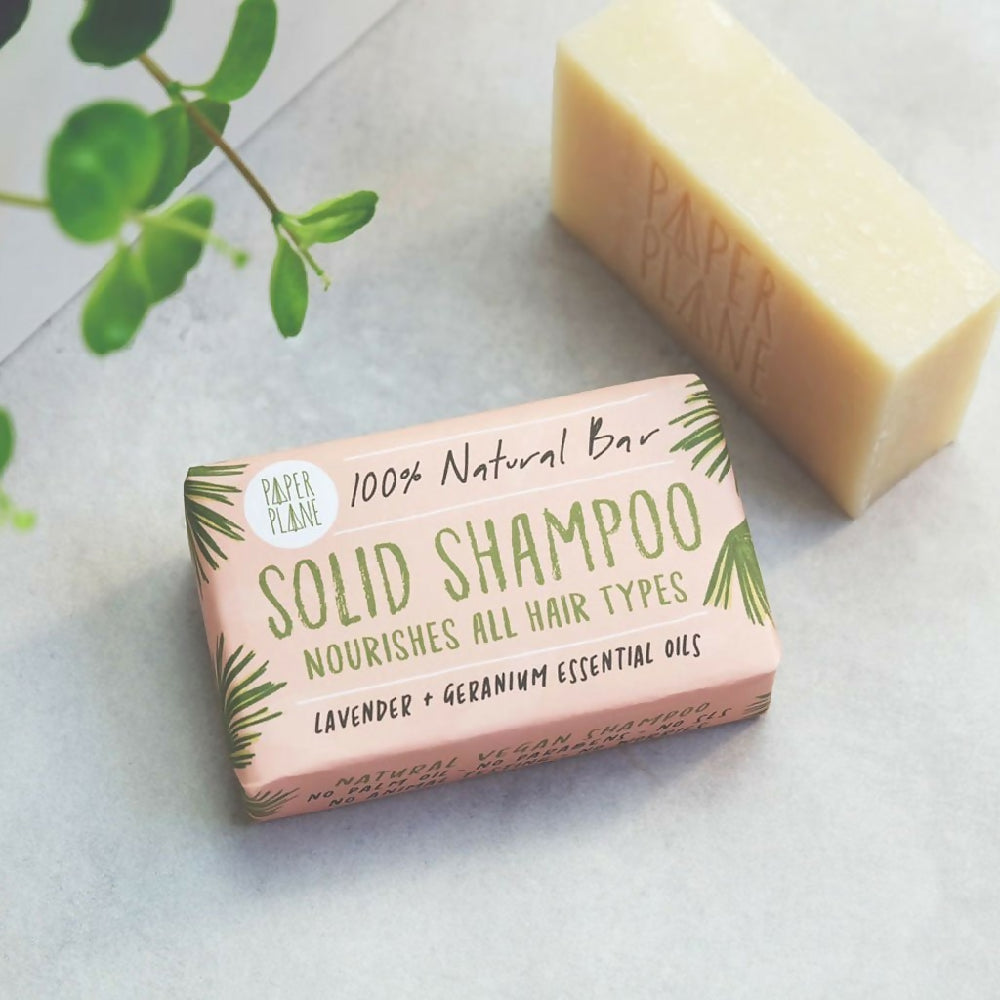 LAVENDER AND GERANIUM SOLID SHAMPOO BAR 95g