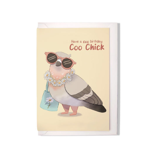 Coo Chick Birthday Greeting Card