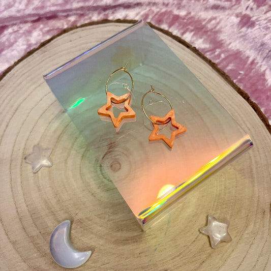 Star Hoop Earrings