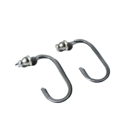 Recycled Silver Oval Hoops